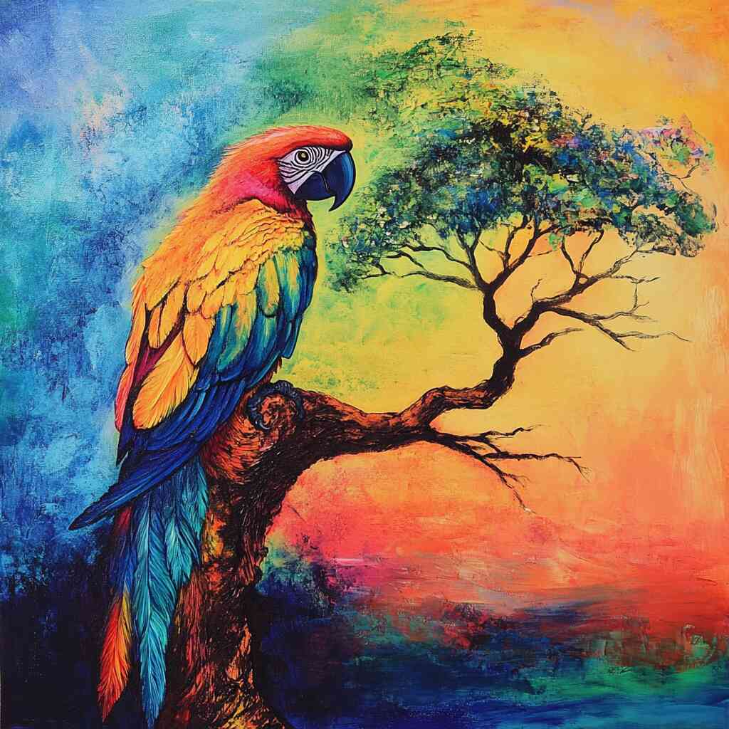 A Tropical Explosion of Color — Diamond Painting Kit design