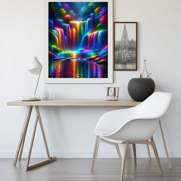 Rainbow Waterfall — Diamond Painting Kit, product view 2