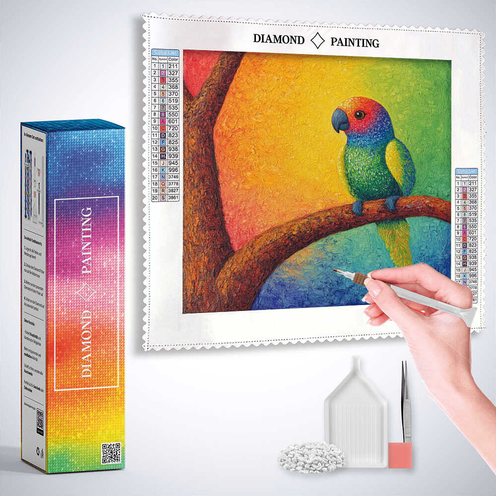 A Rainbow Portrait of Life — Diamond Painting Kit, product view 3