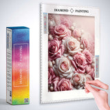 Bouquet of roses in pink — Diamond Painting Kit, product view 3