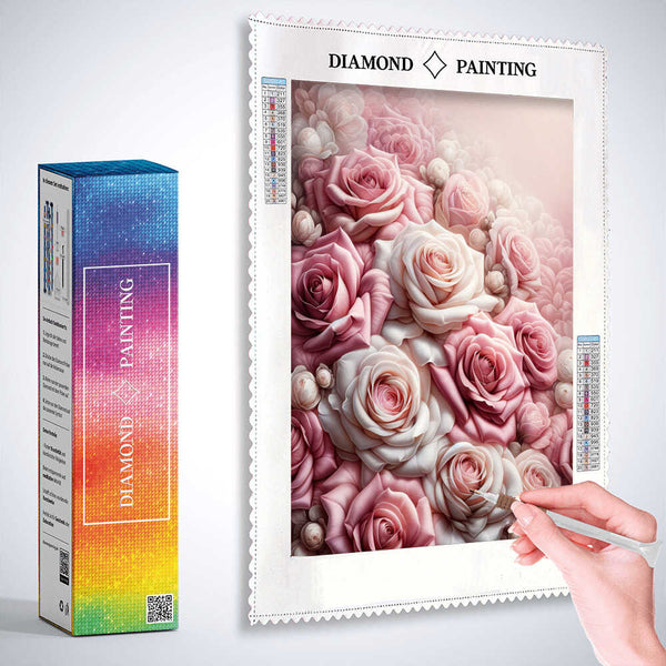 Bouquet of roses in pink — Diamond Painting Kit, product view 3