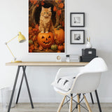 Cat in Pumpkin, Halloween — Diamond Painting Kit, product view 3