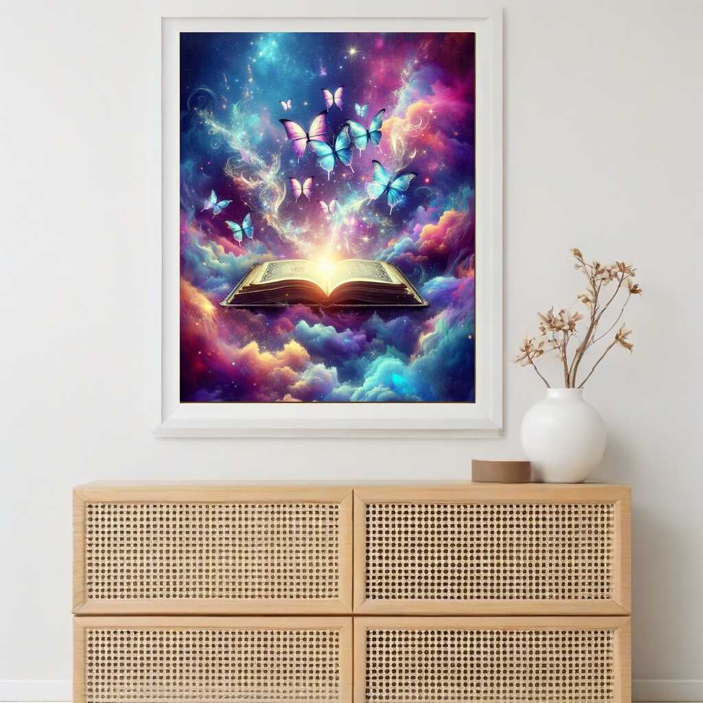 Butterflies and magic book — Diamond Painting Kit, product view 2