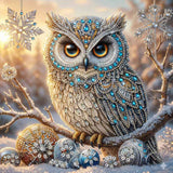 The Crystal Owl — Diamond Painting Kit design