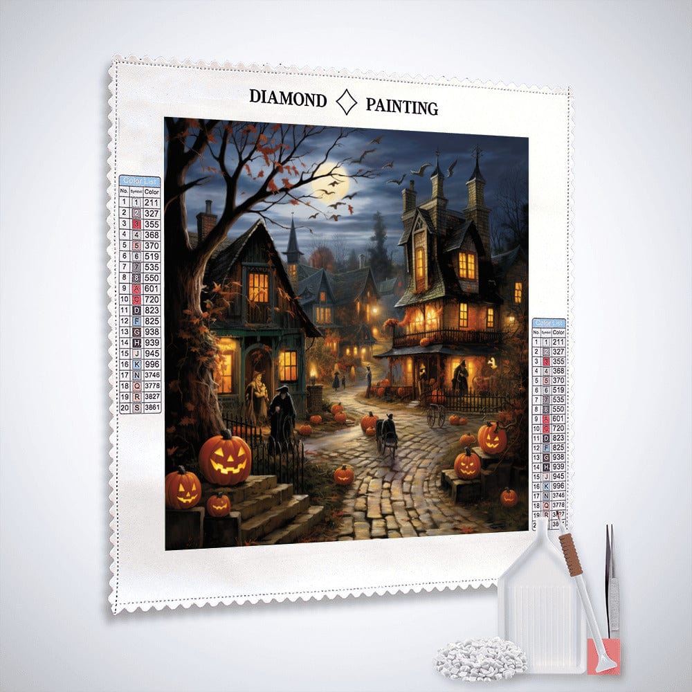 Halloween village secret — Diamond Painting Kit, product view 2