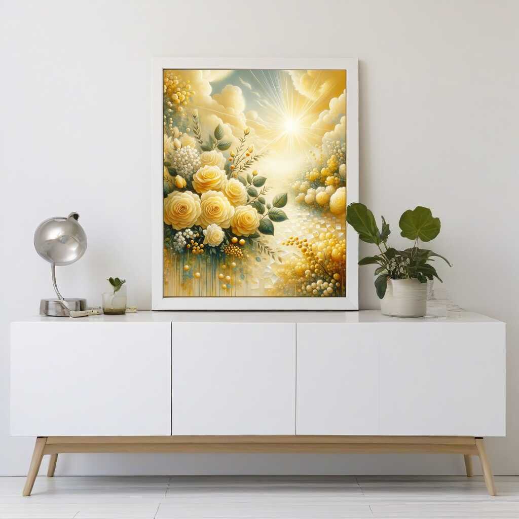 Yellow Thank You Roses — Diamond Painting Kit, product view 2