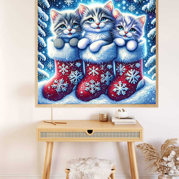 Christmas Kitten — Diamond Painting Kit, product view 2