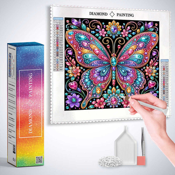 Jeweled Butterfly Wings — Diamond Painting Kit, product view 3