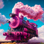 Pink fantasy train — AB Diamond Painting Kit design