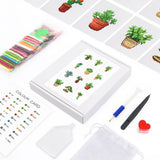 Green Leaf Collection, Set of 12 — Mini Diamond Painting Set, product view 2