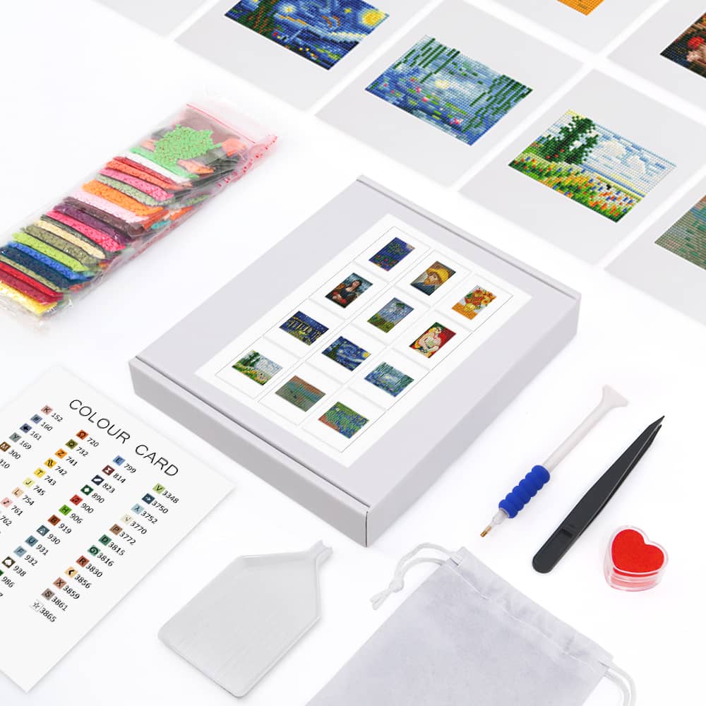 Classic Art Collection, Set of 12 — Mini Diamond Painting Set, product view 2