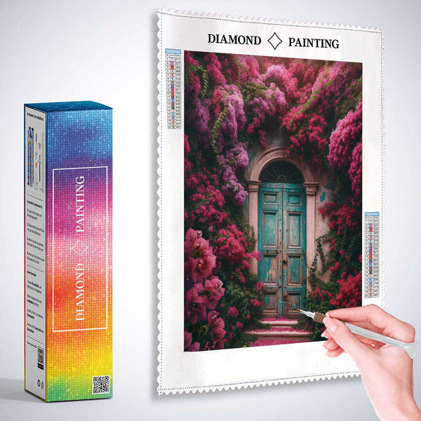 Flowery Door — Diamond Painting Kit, product view 3