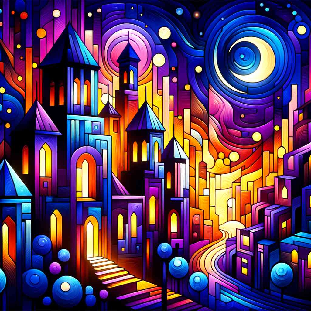 Abstract city — Diamond Painting Kit design