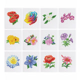 A Sea of Flowers, Set of 12 — Mini Diamond Painting Set design