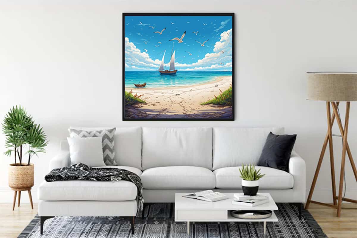 Paradise beach — Diamond Painting Kit, product view 3