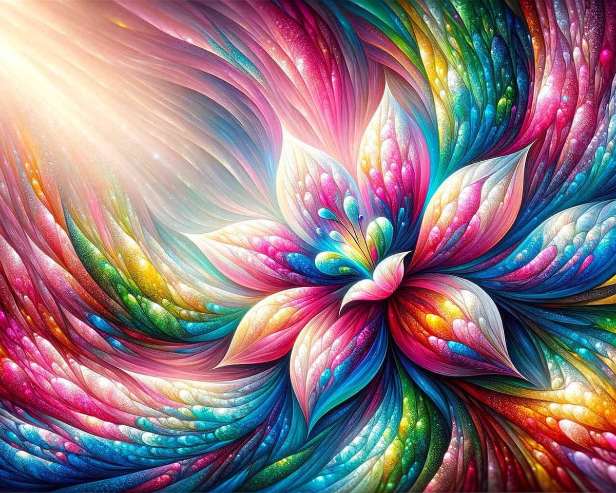 The Rainbow Flower — Diamond Painting Kit design