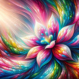 The Rainbow Flower — Diamond Painting Kit design