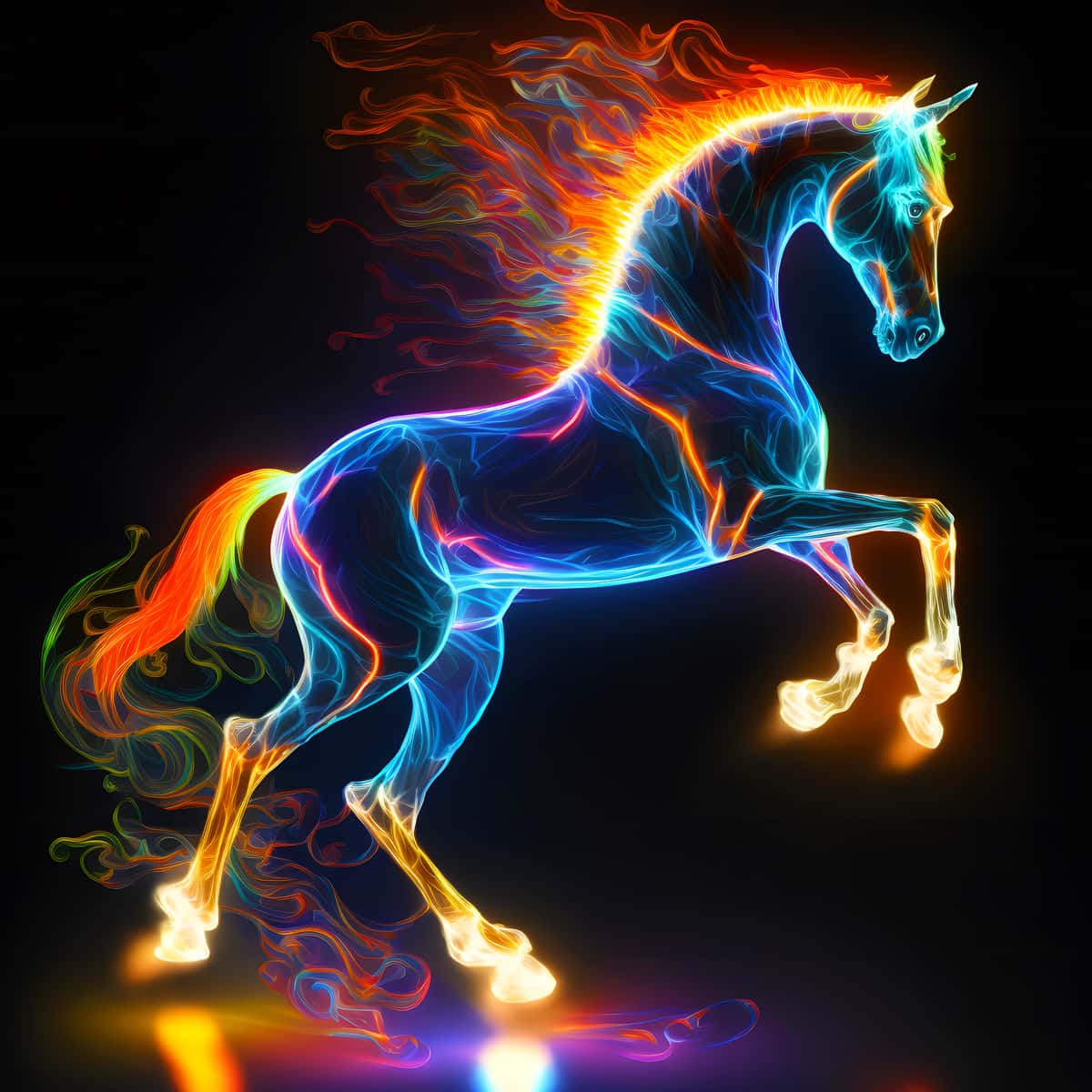 Luminous horse — AB Diamond Painting Kit design