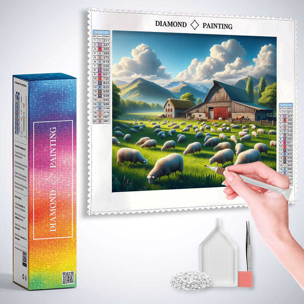 Idyllic country life — Diamond Painting Kit, product view 3
