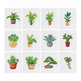 Green Leaf Collection, Set of 12 — Mini Diamond Painting Set design