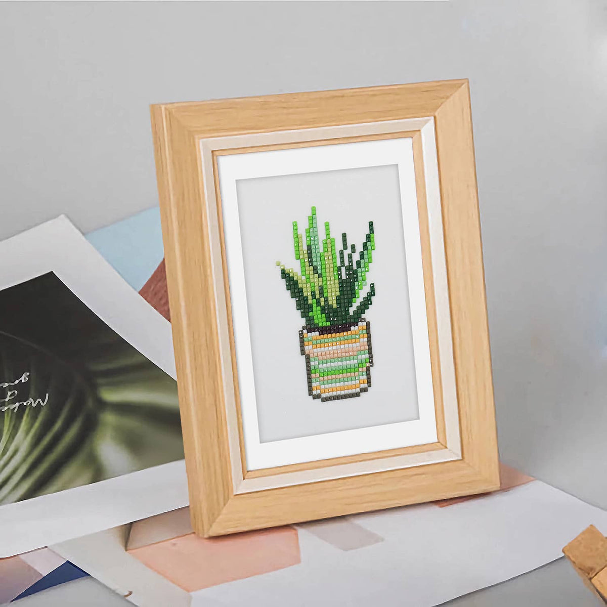 Portrait and Landscape Wooden Frames for Mini Art — Craft Accessory, product view 4
