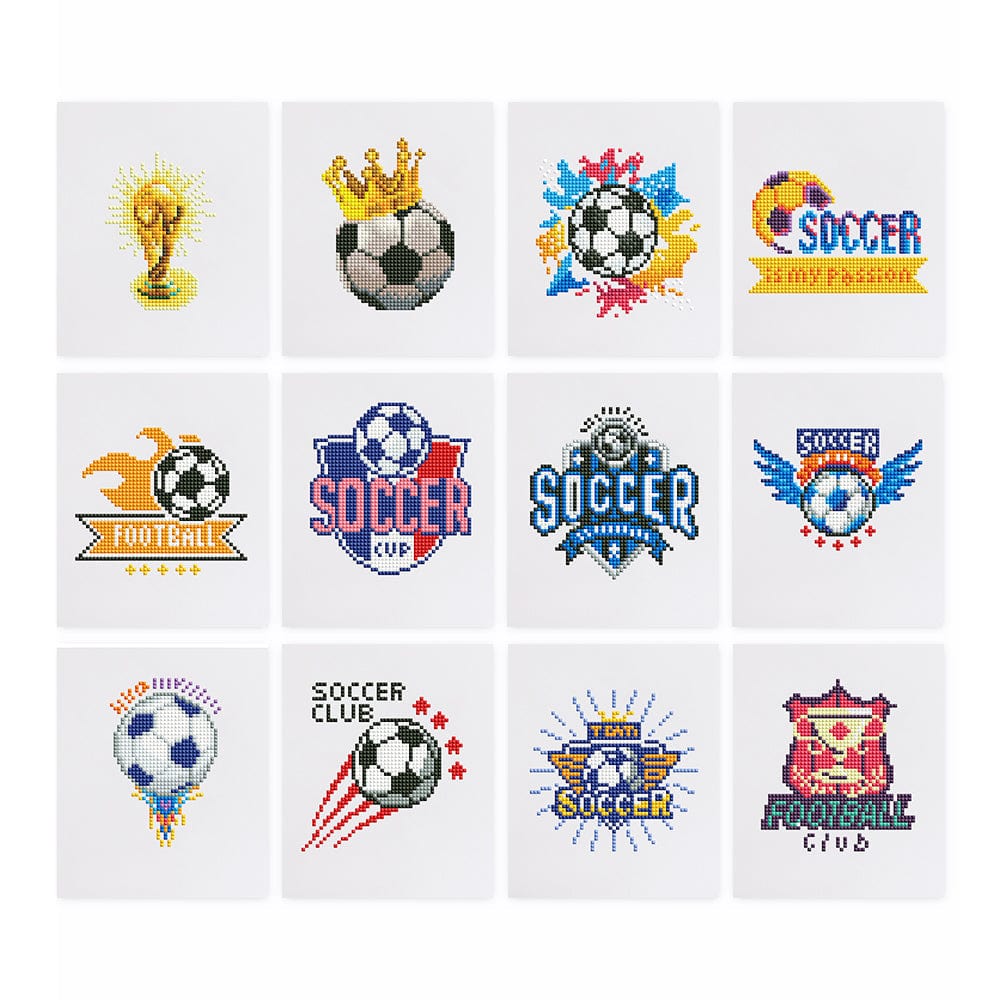 Soccer Fans Collection, Set of 12 — Mini Diamond Painting Set design