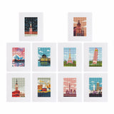 City Collection, Set of 10 — Mini Diamond Painting Set design