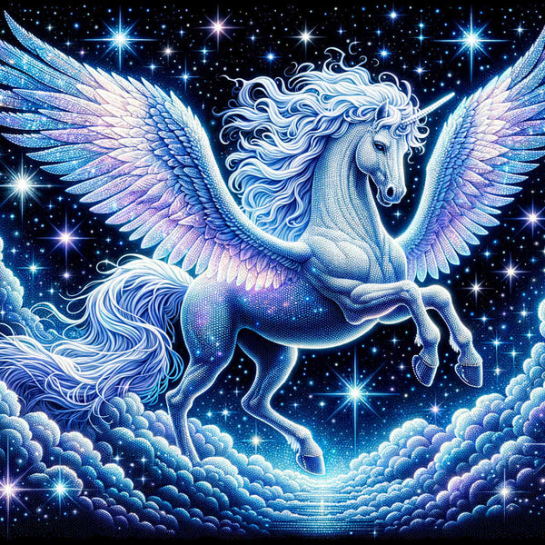 Pegasus in Flight — Diamond Painting Kit design