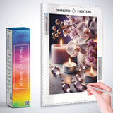 Orchid tea lights — Diamond Painting Kit, product view 3