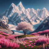 Snow-covered mountains — Diamond Painting Kit design