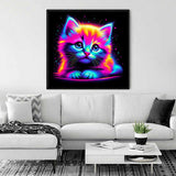 The Neon Wonder Kitten — Diamond Painting Kit, product view 2
