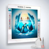 Penguins under water — Diamond Painting Kit, product view 2