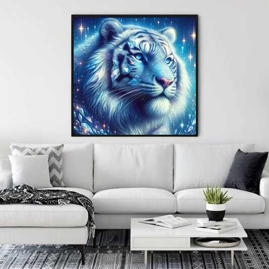 Beautiful snow tiger — Diamond Painting Kit, product view 2