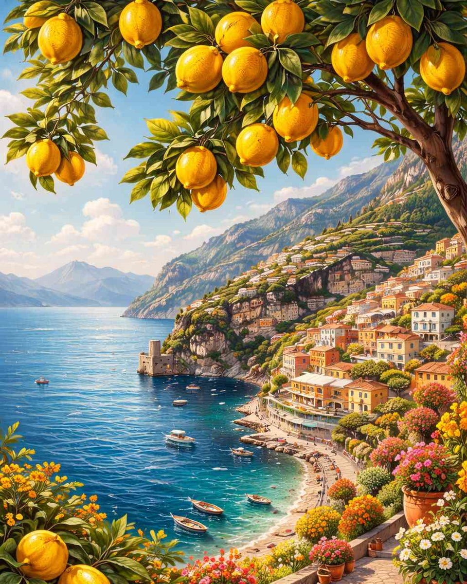 Lemons by the Mediterranean — Diamond Painting Kit design
