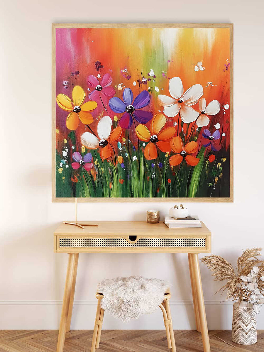 Abstract Flowers in Color — Diamond Painting Kit, product view 2