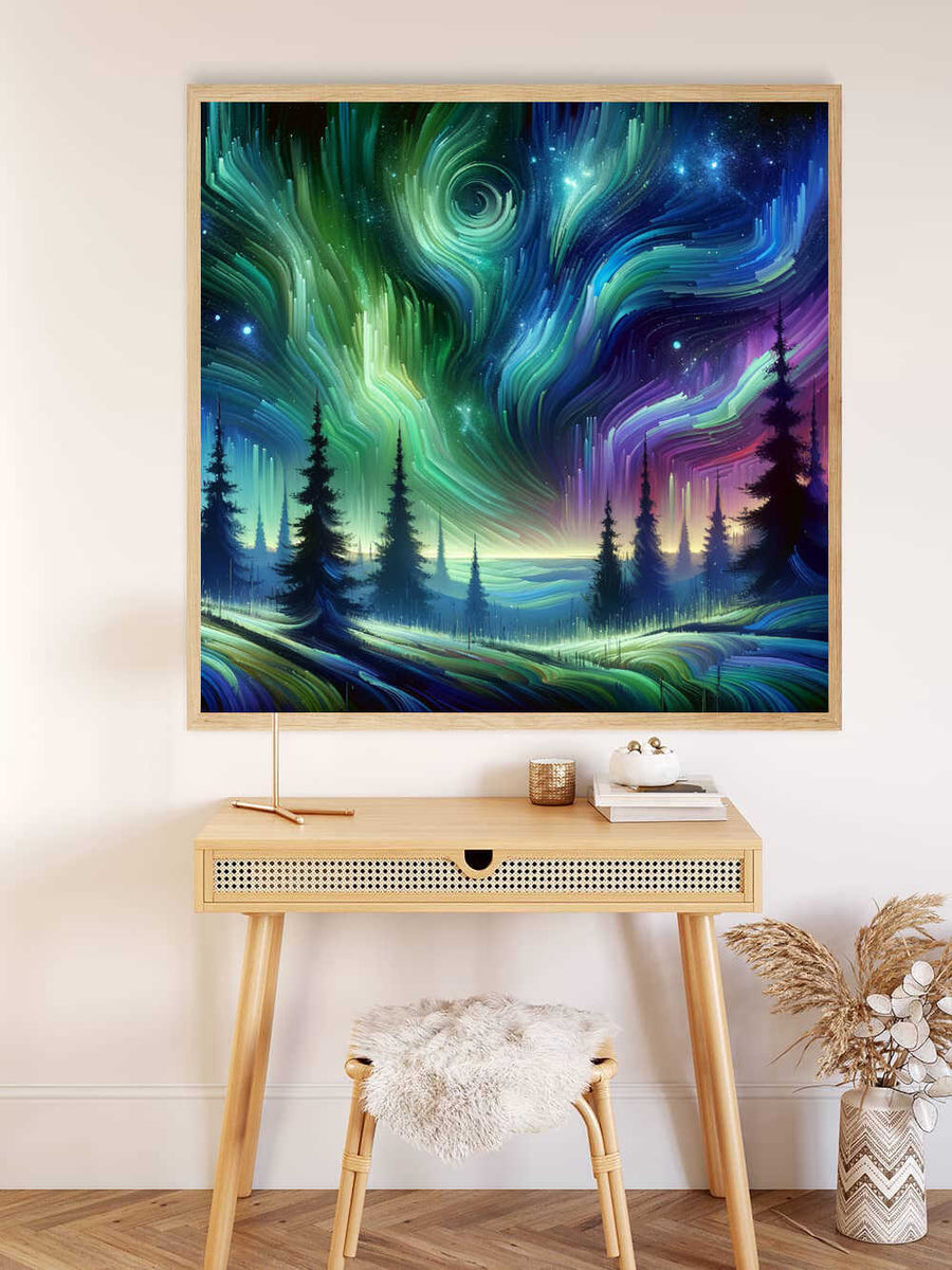 Cosmic Whirlwind Forest — Diamond Painting Kit, product view 2