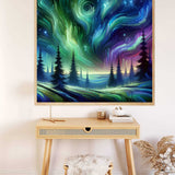Cosmic Whirlwind Forest — Diamond Painting Kit, product view 2