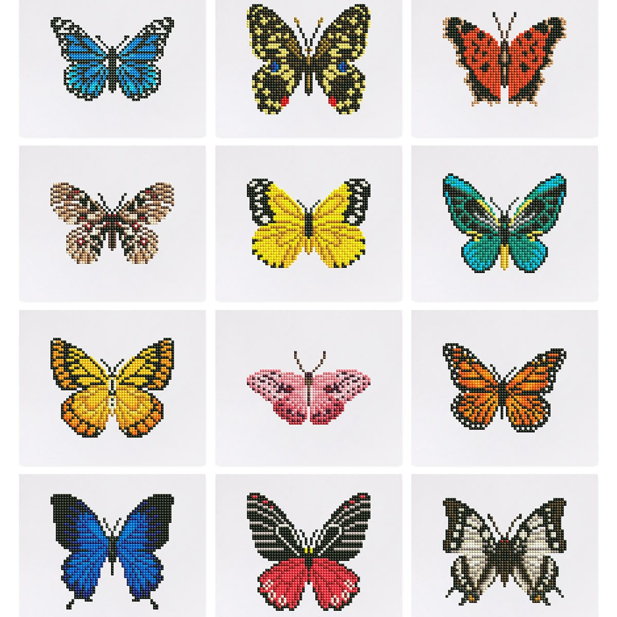Butterfly Dreams, Set of 12 — Mini Diamond Painting Set design