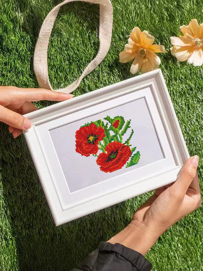 Colorful Blossoms, Set of 12 — Mini Diamond Painting Set, product view 3