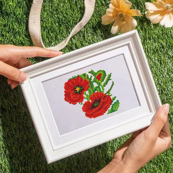 Colorful Blossoms, Set of 12 — Mini Diamond Painting Set, product view 3