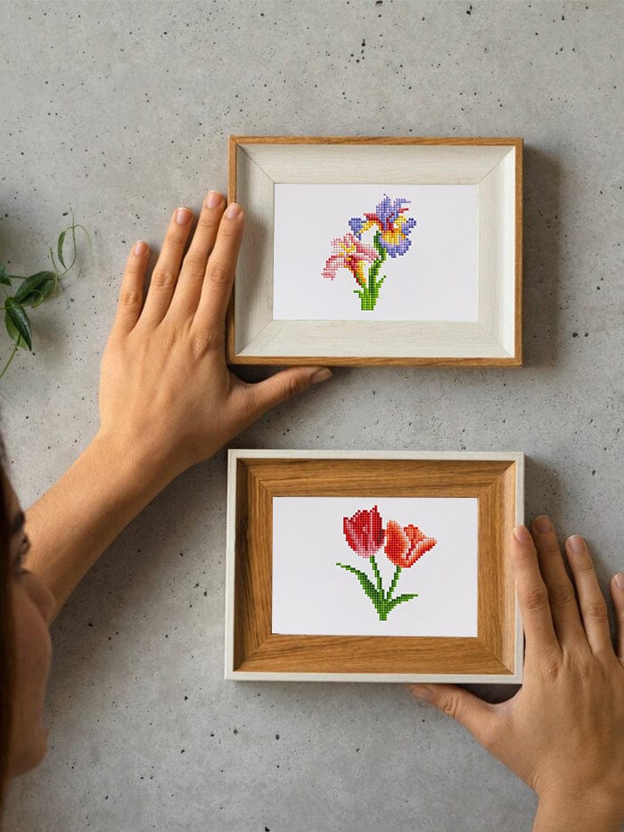Colorful Blossoms, Set of 12 — Mini Diamond Painting Set, product view 8