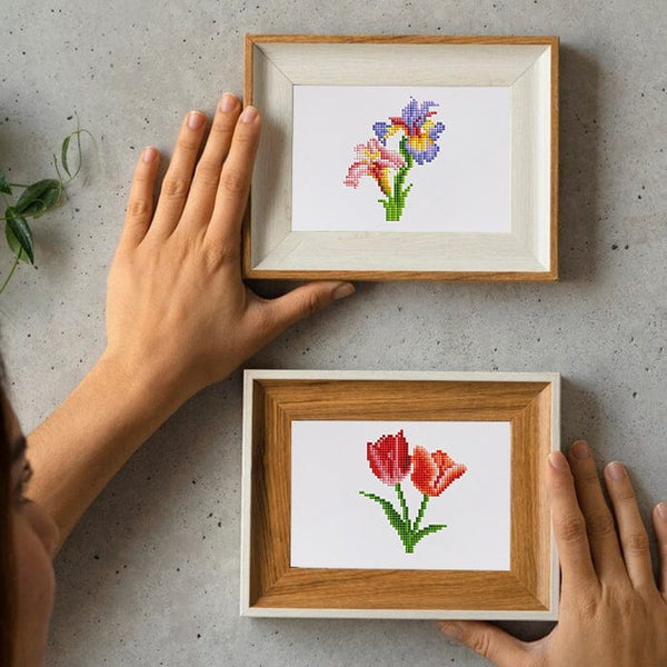 Colorful Blossoms, Set of 12 — Mini Diamond Painting Set, product view 8