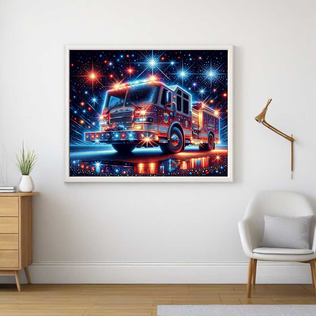 The Firefighters — Diamond Painting Kit, product view 2