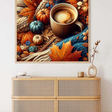 Coffee in fall — Diamond Painting Kit, product view 2