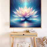 Lotus flower with light — Diamond Painting Kit, product view 2