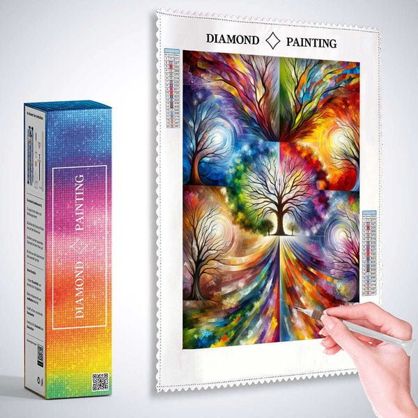 Tree of the Seasons — Diamond Painting Kit, product view 3