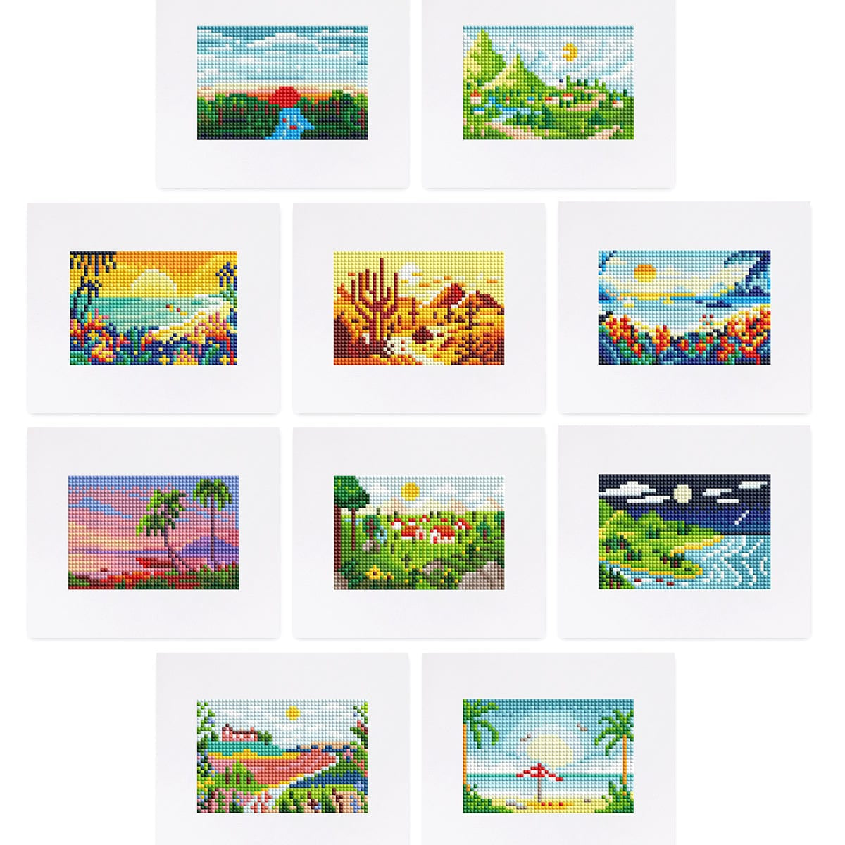 Nature's Magic, Set of 10 — Mini Diamond Painting Set design