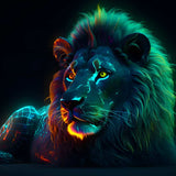Lion at night — AB Diamond Painting Kit design