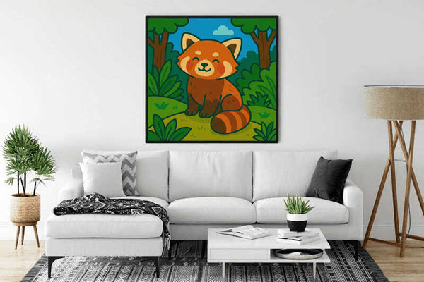 A Red Panda's Jungle Smile — Diamond Painting Kit, product view 2