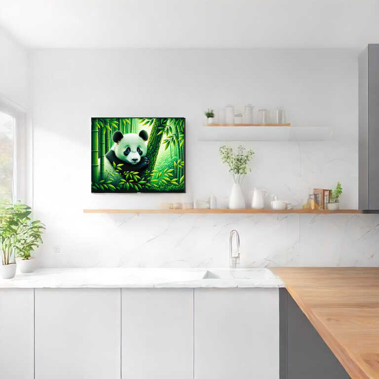 Panda in a Tree — Diamond Painting Kit, product view 2